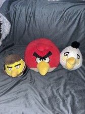 Angry Birds Plush Bundle - Large Red Bird, Small Han Solo & 9” Rare Matilda