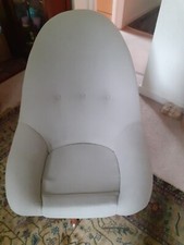 1970s Retro Grey Swivel Egg Chair Greaves and Thomas