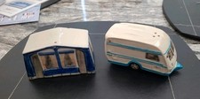 Vintage Novelty Camper Van and Auning Salt and Pepper Shakers Ceramic Set Retro