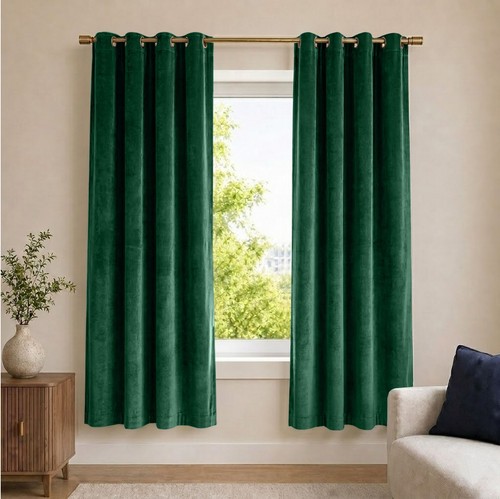 Velvet curtains eyelet ready - velvet,