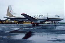 Convair 600, C-GRSC, at Prestwick, in 1989, aircraft slide