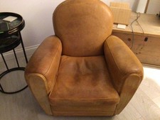 leather tub chair