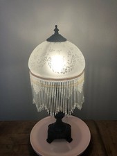 Vintage Boudoir Table Lamp w/