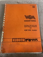 Kubota KBF 300 Loader Fitting, Service And Spare Parts Manual