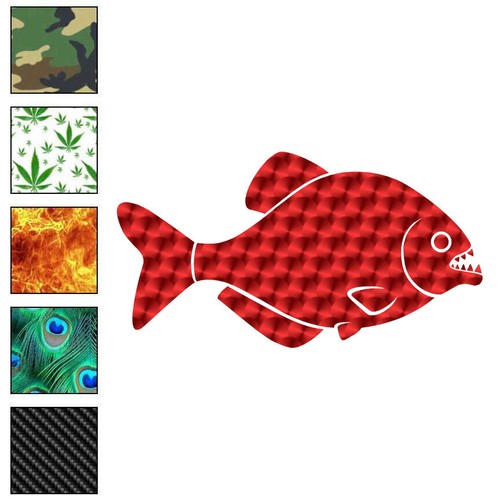 Piranha fish vinyl decal - fish,,