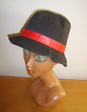 Ladies Black Cotton Blend Hat 1920s Charleston Flapper 1940s War WW2 Fancy Dress