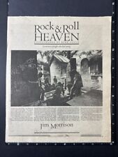 JIM MORRISON ROLLING STONE FEATURE 1981 14X11" USA Press Advert Poster L267