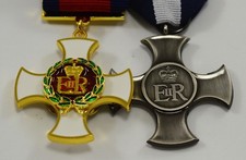Pair of Full Size Elizabeth II Distinguished Service Order DSO Medals ER Repro