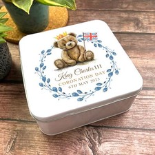 Square Watercolour Teddy Bear