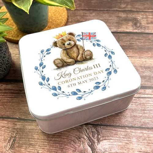 Square watercolour teddy - square,