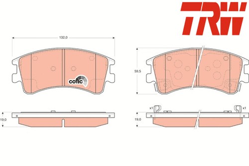 Front brake pads set - brake,
