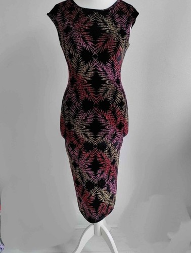 Topshop black gold - red, floral
