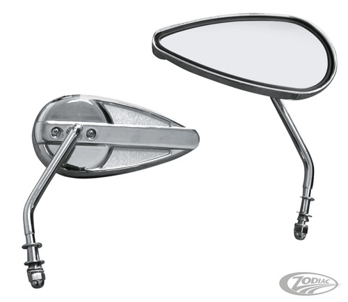 Chrome teardrop style mirrors - chrome,