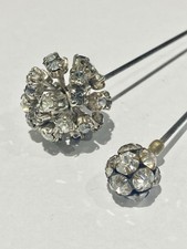 Two Glass Hat Pins