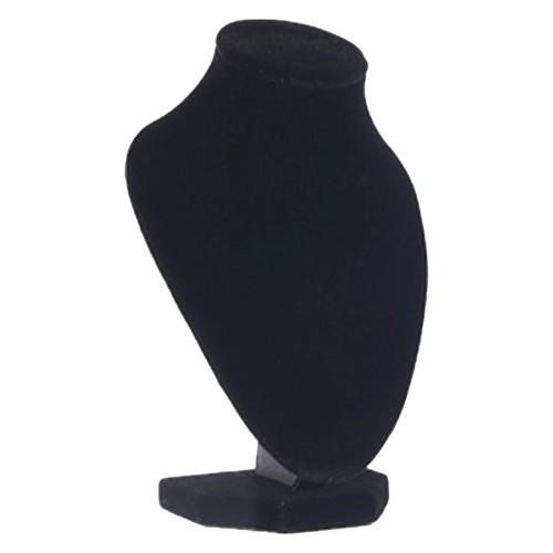 Black velvet necklace display - black,
