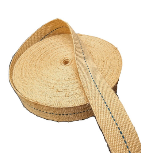 Green stripe webbing jute - green,