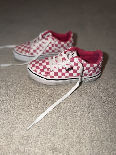 Kids pink checkered - checkered, vans