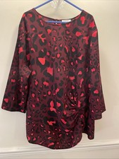 Damart UK 22 Burgundy multi