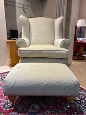 MultiYork Murrayfield winged arm chair and foot stool in very good condition.