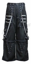 Men's Gothic Cyber Chain Pant With Shorts Handmade Electro bondage Rave Trousers