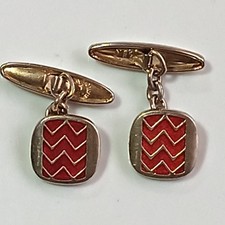 Vintage gold-tone and red