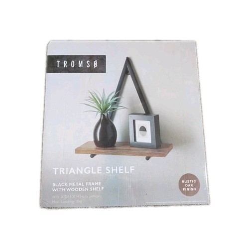 Rustic oak triangle shelf - rustic,