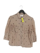 Sara Berman Women's Shirt M Grey Silk with Cotton, Polyester Basic