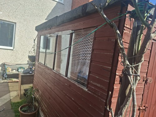 Red wooden garden shed apex - red,