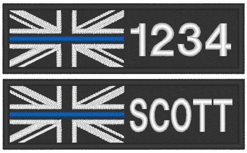 120x35mm custom police - 120x35mm,