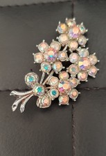 Vintage Silver Tone Floral