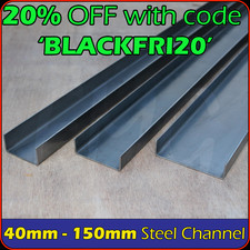 Mild Steel Channel C U Section 30mm 40mm 50mm 60mm 75mm 80mm 100mm 125mm 150m...