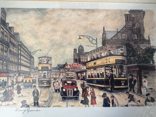 Vintage sheffield street scene - sheffield,