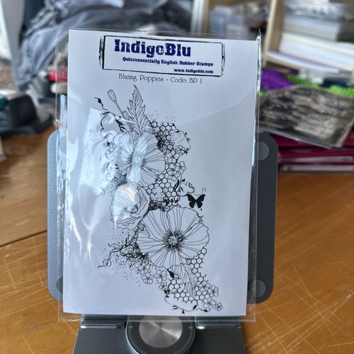 Indigoblu rubber stamp blazing - rubber,