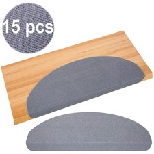 Grey 15 Pcs Semi Circle Carpet