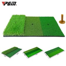 "Golf Hitting Mat Indoor Outdoor Mini Practice Durable PP Grass Pad with Tee Tra