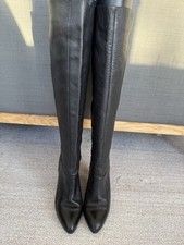 Zara White Real Leather Knee