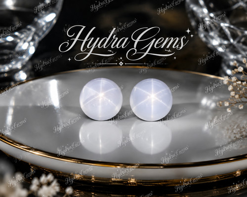 Natural white star sapphire - star,