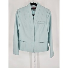 Vintage Worthington Womens Sz 10 Single Button Blazer Jacket Robins Egg Blue