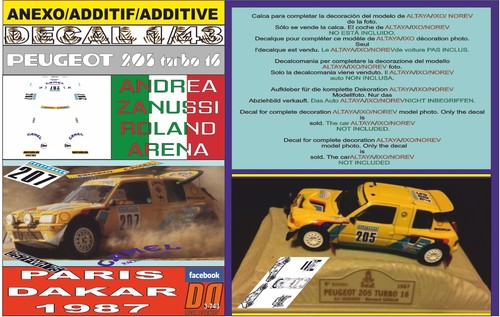 Anexo decal peugeot 205 - anexo,
