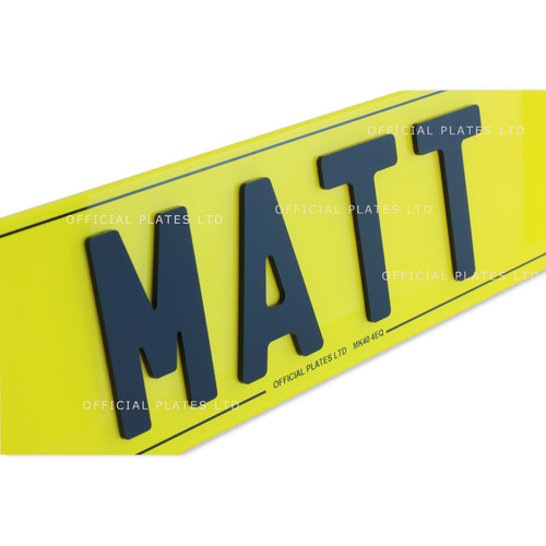Matt number plates - matt,