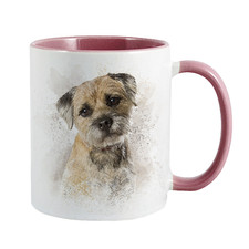 BORDER TERRIER | Pink Inner Mug | A Great Gift for Any Dog Lover! | HD | AAA*