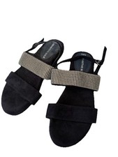 F&F Sensitive Sole Navy Flat Sandals Size 6.5 Women’s 