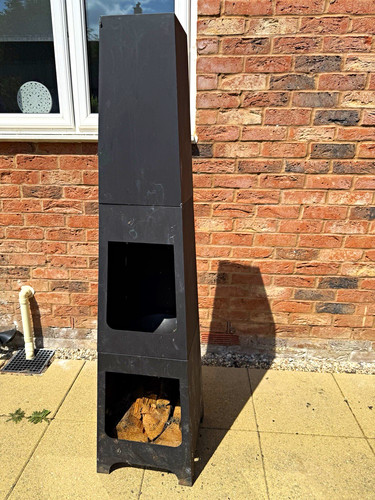 Outdoor garden chiminea log - outdoor,