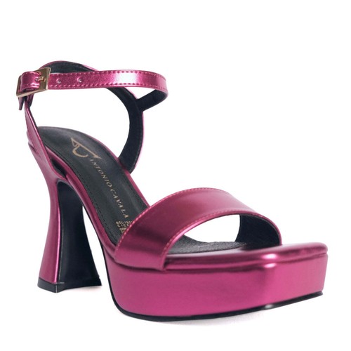 Metallic high heel sandals - metallic,