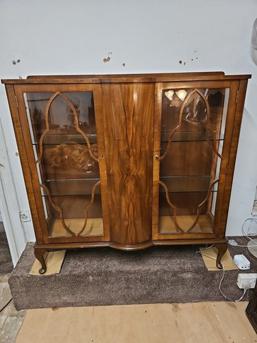 Art deco style walnut display - art,