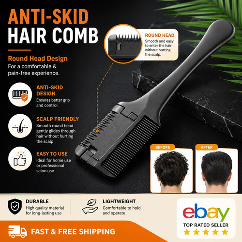 19cm double sided razor comb - double,