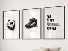 Set of 3 Football Wall Art