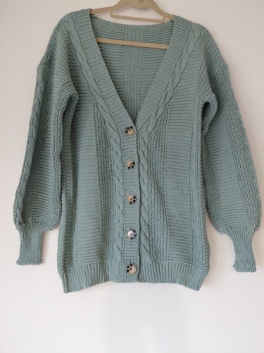 Sage green chunky knit - sage,