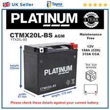 CTMX20L-BS PLATINUM AGM