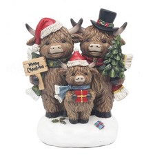 Highland cow family figurine - highland,